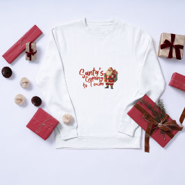 Vintager Weihnachtsmann: Der Weihnachtsmann kommt Sweatshirt