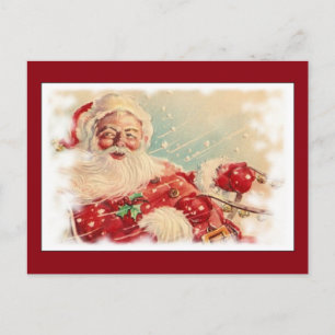 Vintager Weihnachtsmann Feiertagspostkarte