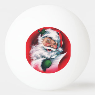 Vintager Weihnachtsmann, frohe Weihnachten, glück Tischtennisball