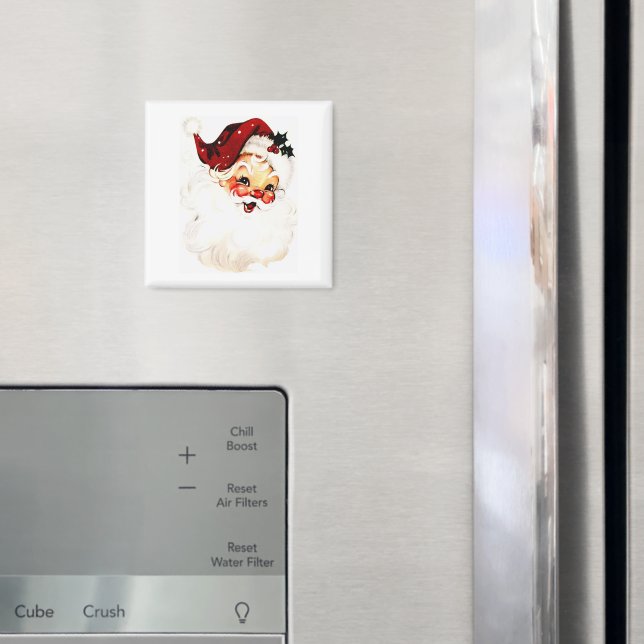 Vintager Weihnachtsmann: Frohe Weihnachtsfeier Magnet (In Situ (Kühlschrank))