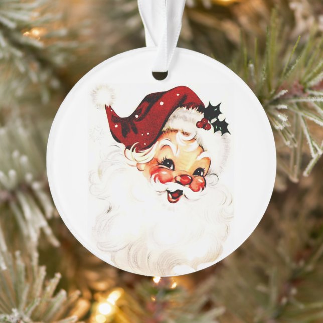 Vintager Weihnachtsmann: Frohe Weihnachtsfeier Ornament (Baum)