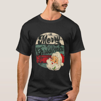 Vintager Weihnachtsmann frohe Weihnachtsgesicht Al T-Shirt