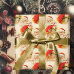 Vintager Weihnachtsmann Frohe Weihnachtswrapping P Geschenkpapier<br><div class="desc">Geben Sie Ihren Gaben die persönliche Touch mit charmanten Vintagen Weihnachtsmann fröhlichen Weihnachtsverpackung Papier. Bereiten Sie sich mit einem Vintagen Weihnachtswrapping Paper auf Ihren Urlaub vor! Mit einem klassischen Santa Claus-Design, das Liebhabern und Freunden Urlaubsfreude bereiten wird. Personalisieren Sie Ihre Daten mit Familiennamen oder einer speziellen Nachricht. Durchsuchen Sie meine...</div>