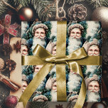 Vintager Weihnachtsmann Frohe Weihnachtswrapping P Geschenkpapier<br><div class="desc">Geben Sie Ihren Gaben die persönliche Touch mit charmanten Vintagen Weihnachtsmann fröhlichen Weihnachtsverpackung Papier. Bereiten Sie sich mit einem Vintagen Weihnachtswrapping Paper auf Ihren Urlaub vor! Mit einem klassischen Santa Claus-Design, das Liebhabern und Freunden Urlaubsfreude bereiten wird. Personalisieren Sie Ihre Daten mit Familiennamen oder einer speziellen Nachricht. Durchsuchen Sie meine...</div>