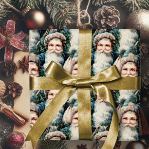 Vintager Weihnachtsmann Frohe Weihnachtswrapping P Geschenkpapier