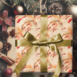 Vintager Weihnachtsmann Frohe Weihnachtswrapping P Geschenkpapier<br><div class="desc">Geben Sie Ihren Gaben die persönliche Touch mit charmanten Vintagen Weihnachtsmann fröhlichen Weihnachtsverpackung Papier. Bereiten Sie sich mit einem Vintagen Weihnachtswrapping Paper auf Ihren Urlaub vor! Mit einem klassischen Santa Claus-Design, das Liebhabern und Freunden Urlaubsfreude bereiten wird. Personalisieren Sie Ihre Daten mit Familiennamen oder einer speziellen Nachricht. Durchsuchen Sie meine...</div>