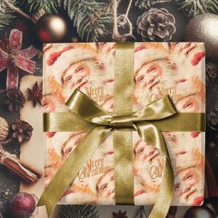 Vintager Weihnachtsmann Frohe Weihnachtswrapping P Geschenkpapier