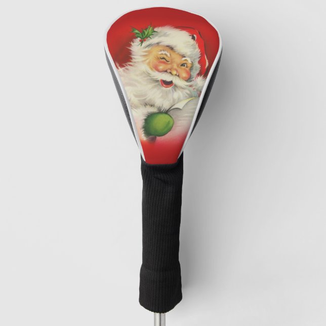 Vintager Weihnachtsmann Golf Headcover (Vorderseite)