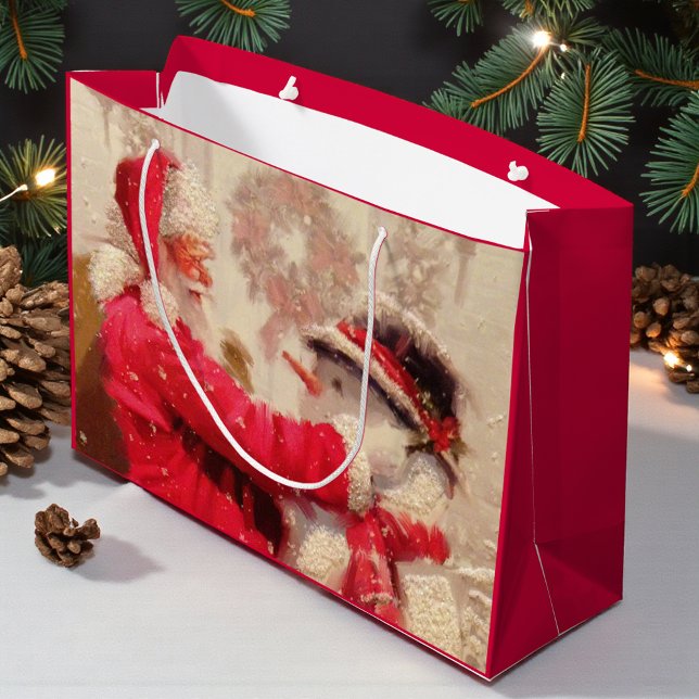 Vintager Weihnachtsmann Große Geschenktüte (Von Creator hochgeladen)