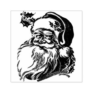 Vintager Weihnachtsmann Gummistempel