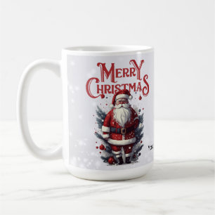 Vintager Weihnachtsmann Kaffeetasse
