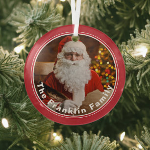 Vintager Weihnachtsmann-Liste frohe Weihnachten-An Ornament Aus Glas