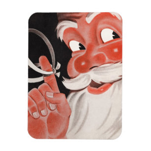 Vintager Weihnachtsmann mit Erinnerung-String auf  Magnet