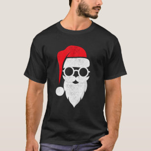 Vintager Weihnachtsmann mit Sonnenbrille hat Beard T-Shirt