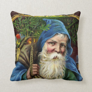 Vintager Weihnachtsmann mit Spielwaren 3 Kissen