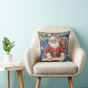 Vintager Weihnachtsmann, Nacht vor Weihnachten Kissen