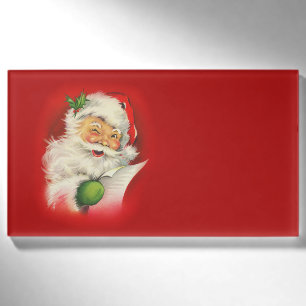 Vintager Weihnachtsmann Namenschild