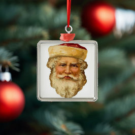 Vintager Weihnachtsmann Ornament Aus Metall