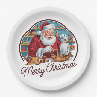 Vintager Weihnachtsmann Pappteller