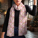 Vintager Weihnachtsmann Pink Schal<br><div class="desc">Mit diesem bezaubernden Weihnachtsschal des Vintagen Weihnachtsmannes erleben Sie den Urlaubssinn. Mit einem nostalgischen Wasserfarben-Santa-Muster auf festlichem rosa Hintergrund fügt dieser Schal jedem Winteroutfit eine klassische Touch hinzu. Aus leichtem Chiffon gefertigt, eignet es sich hervorragend zum Lagen und bleibe gleichzeitig gemütlich und stilvoll. Ob für eine festliche Ansammlung oder als...</div>