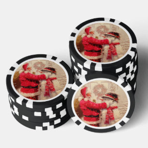 Vintager Weihnachtsmann Pokerchips