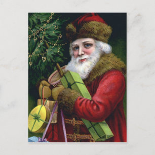 Vintager Weihnachtsmann Postkarte