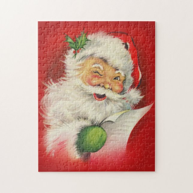 Vintager Weihnachtsmann Puzzle (Vertikal)