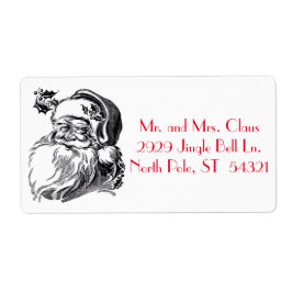 Vintager Weihnachtsmann Schwarz-weiß