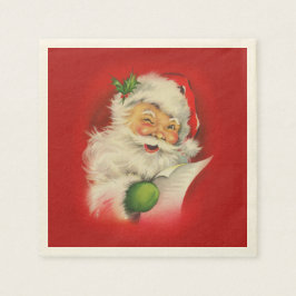 Vintager Weihnachtsmann Serviette