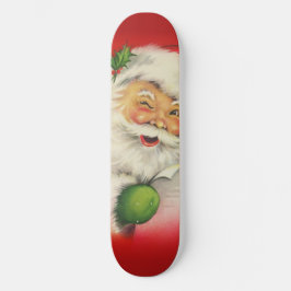 Vintager Weihnachtsmann Skateboard