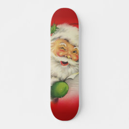 Vintager Weihnachtsmann Skateboard