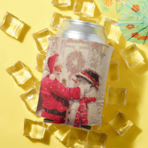 Vintager Weihnachtsmann Snowman Weihnachten Dosenkühler