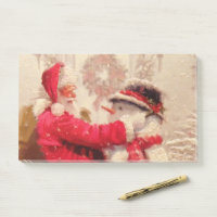 Vintager Weihnachtsmann Snowman Weihnachten