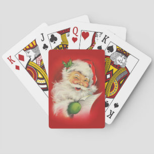 Vintager Weihnachtsmann Spielkarten