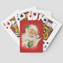 Vintager Weihnachtsmann Spielkarten