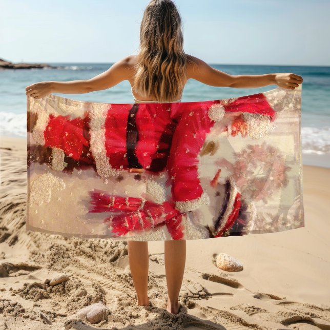Vintager Weihnachtsmann Strandtuch (Von Creator hochgeladen)