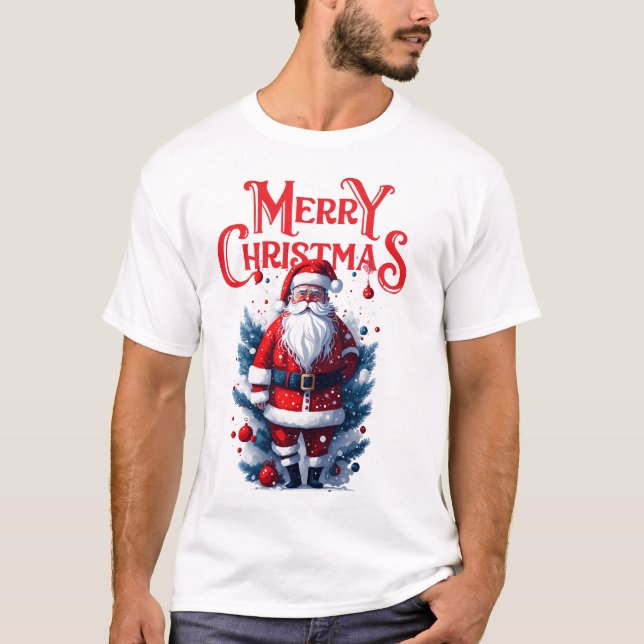 Vintager Weihnachtsmann T-Shirt (Vorderseite)