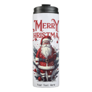Vintager Weihnachtsmann Thermosbecher