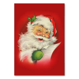 Vintager Weihnachtsmann Tischnummer