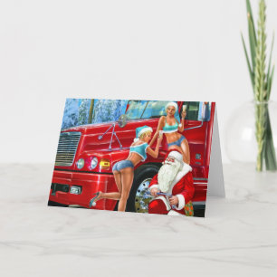 Vintager Weihnachtsmann u. Button-UPS Weihnachten