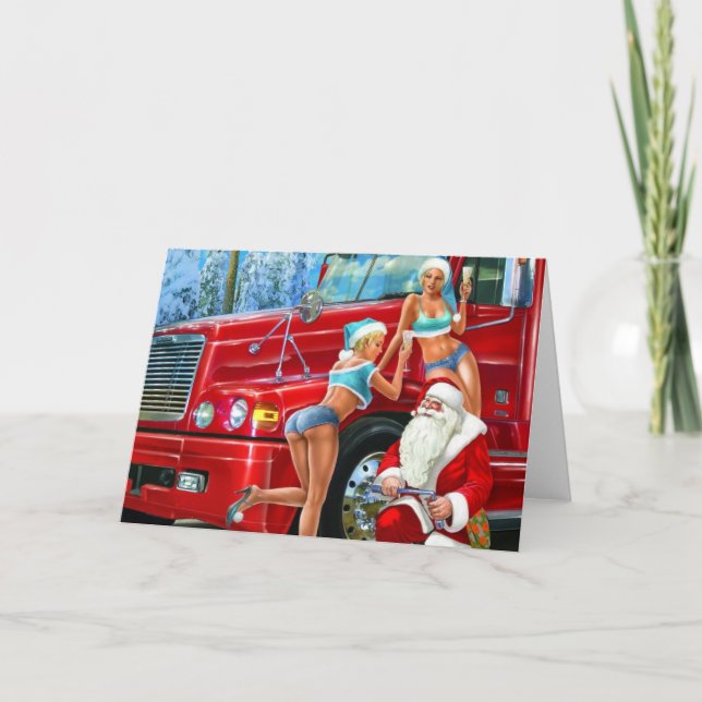 Vintager Weihnachtsmann u. Button-UPS Weihnachten (Vorderseite)