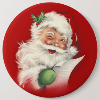 Vintager Weihnachtsmann überarbeitet! Button