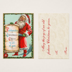 Vintager Weihnachtsmann und seine Liste Weihnachts