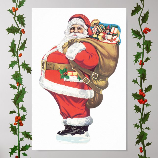 Vintager Weihnachtsmann, Viktorianische Weihnachte Poster (Von Creator hochgeladen)