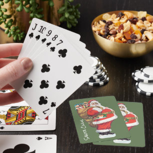 Vintager Weihnachtsmann, Viktorianische Weihnachte Spielkarten