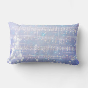 Vintager Weihnachtsmusikhintergrund - Blau Lendenkissen
