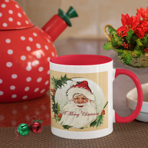Vintager Weihnachtsrahmen Tasse
