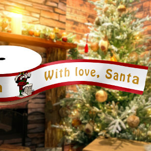 Vintager Weihnachtsstext Satinband