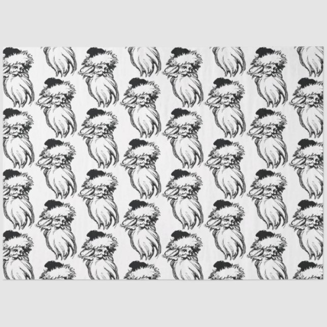 Vintager WeihnachtsWeihnachtsmann Seidenpapier (Vorderseite)