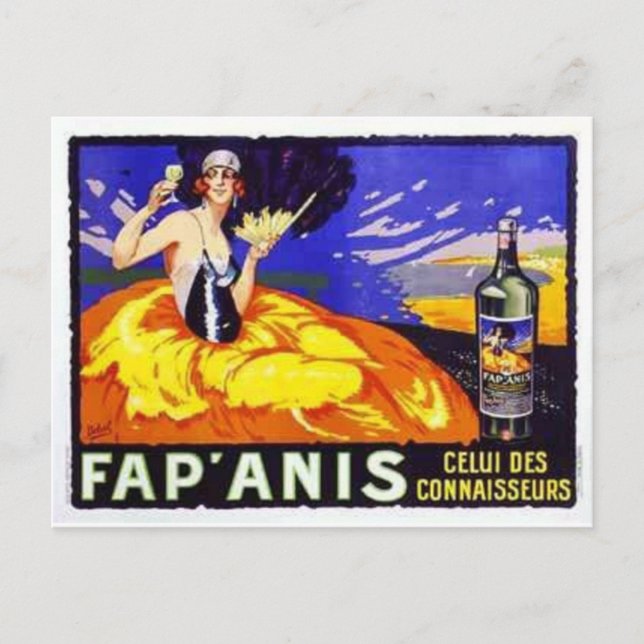 Vintager Wein Postkarte (Vorderseite)